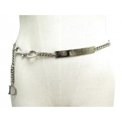 CEINTURE CHRISTIAN DIOR HARDCORE MOUSQUETON STRASS 75 GALLIANO ARGENTE BELT