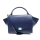 SAC A MAIN CELINE TRAPEZE MM 169543 BANDOULIERE EN CUIR BLEU HAND BAG 2500€