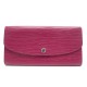 NEUF PORTEFEUILLE LOUIS VUITTON EMILIE CUIR EPI FUSHIA NEW LEATHER WALLET 510€