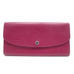 NEUF PORTEFEUILLE LOUIS VUITTON EMILIE CUIR EPI FUSHIA NEW LEATHER WALLET 510€