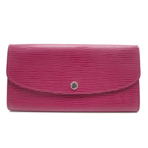 NEUF PORTEFEUILLE LOUIS VUITTON EMILIE CUIR EPI FUSHIA NEW LEATHER WALLET 510€