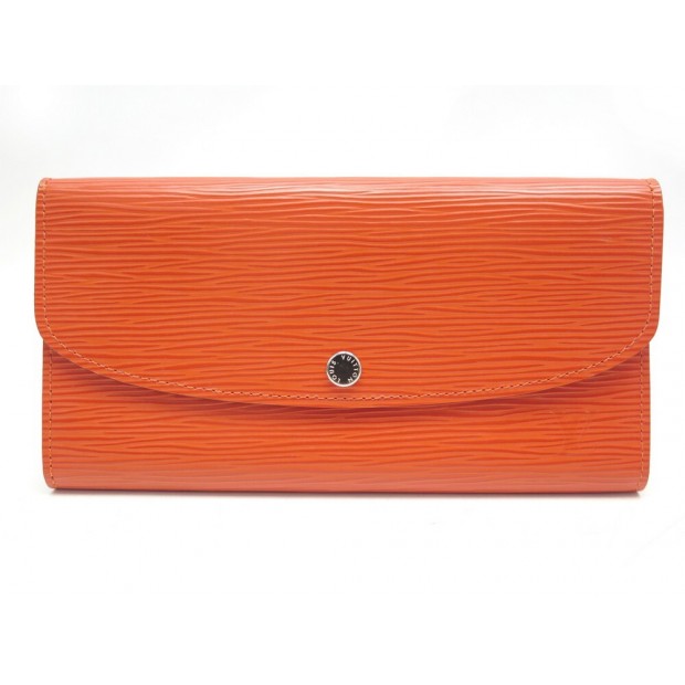 NEUF PORTEFEUILLE LOUIS VUITTON EMILIE CUIR EPI ORANGE NEW LEATHER WALLET 510€