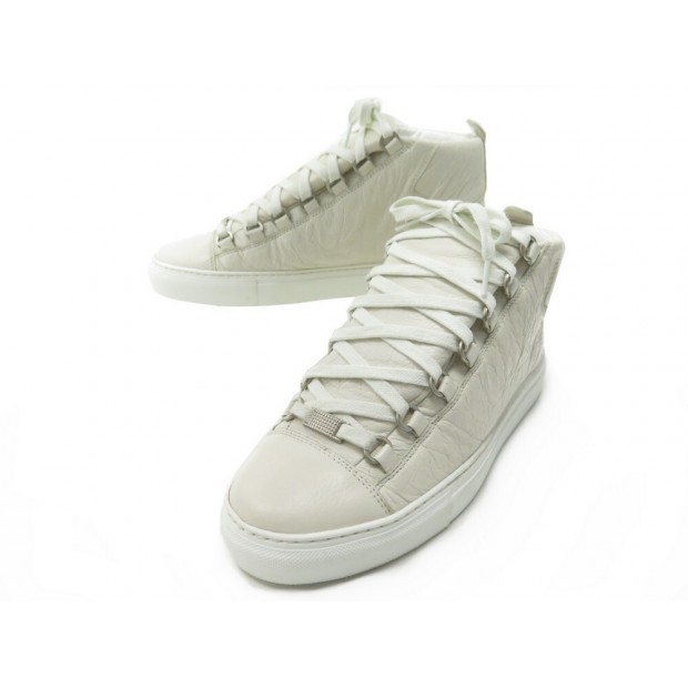 NEUF CHAUSSURES BALENCIAGA BASKETS ARENA 458686 40 IT 41 FR CUIR SNEAKERS 450€