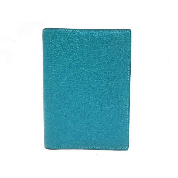 NEUF COUVERTURE AGENDA HERMES SIMPLE GM CUIR CHEVRE MYSORE TURQUOISE NEW 324€