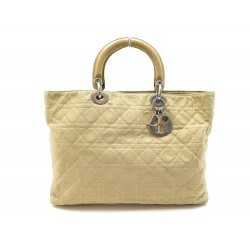 SAC A MAIN CHRISTIAN DIOR DIOR LADY LARGE TOILE CANNAGE BEIGE HAND BAG 4100€