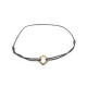 BRACELET DINH VAN IMPRESSION PM 314105 CORDON NOIR OR JAUNE 18K BOITE GOLD 340€