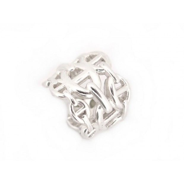 BAGUE HERMES CHAINE D'ANCRE ENCHAINEE TAILLE 50 EN ARGENT 925 SILVER RING 500€