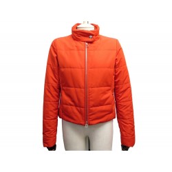 MANTEAU HERMES DOUDOUNE PIUMINO M 38 ORANGE BLOUSON POLYESTER COAT 2300€