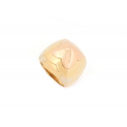 BAGUE BULGARI PYRAMIDE 3 ORS JAUNE ROSE BLANC 18K TAILLE 50 GOLD RING