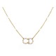 NEUF COLLIER CHRISTIAN DIOR CD PERLES EN METAL DORE 40 43 CM NEW NECKLACE 450€