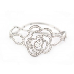 BRACELET CHANEL FIL DE CAMELIA OR BLANC 18K SERTI 230 DIAMANTS 3.28CT DIAMONDS