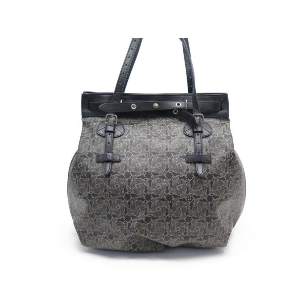 SAC A MAIN CELINE CABAS EN TOILE MONOGRAMME CALECHE & CUIR NOIR HAND BAG 1600€