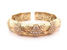 bracelet jonc ouvert articule en or jaune 18k 75gr 125