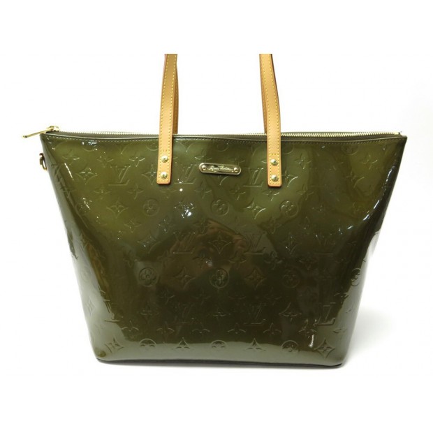 SAC A MAIN LOUIS VUITTON CABAS BELLEVUE GM CUIR MONOGRAM VERNIS VERT BAG 1270€