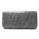 NEUF SAC A MAIN STELLA MC CARTNEY 304958 POCHETTE FACON CROCODILE GRIS POUCH BAG