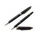 PARURE STYLO MONTBLANC MEISTERSTUCK CLASSIQUE DORE BILLE + ROLERBALL PEN 790€