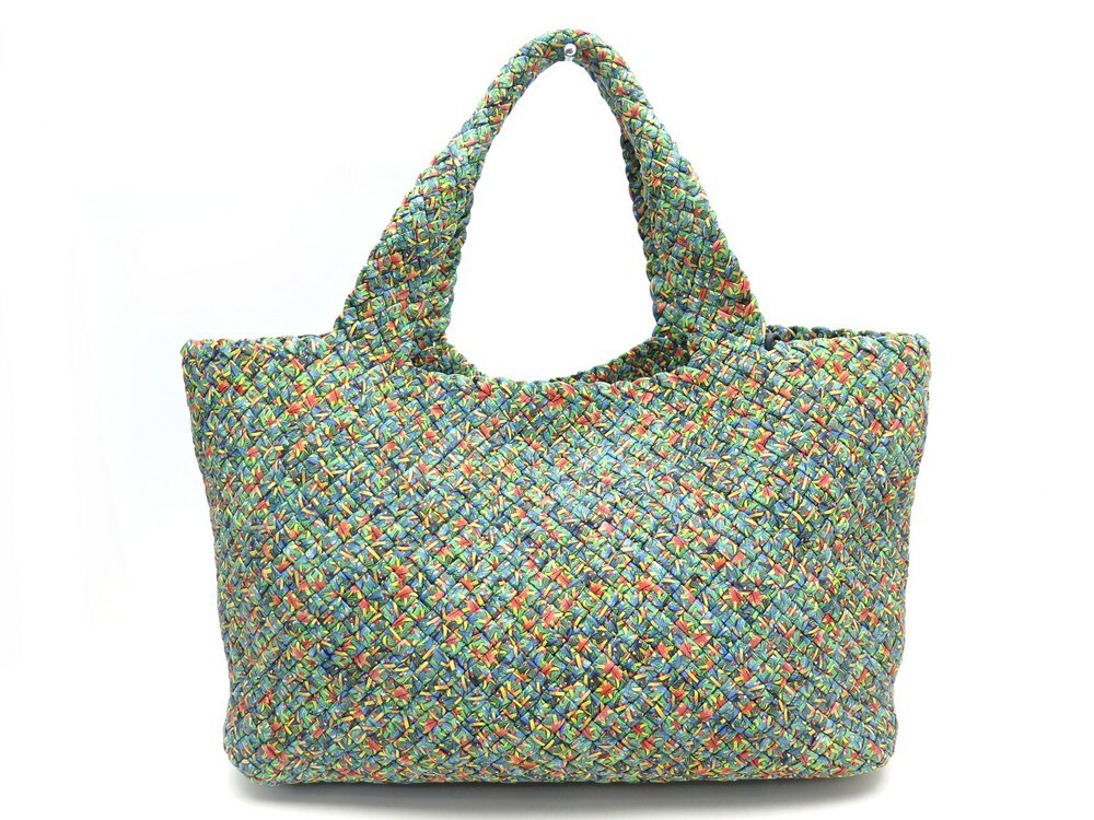 sac a main falorni cabas cuir tresse multicolore