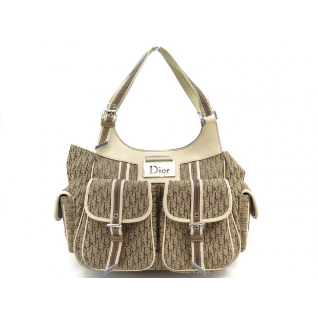 SAC A MAIN CHRISTIAN DIOR STREET CHIC REPORTER EN TOILE DIORISSIMO PURSE 1800€