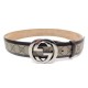 CEINTURE GUCCI 142930 TAILLE 85 TOILE MONOGRAMME GG & CUIR MARRON BELT 340€