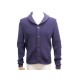 NEUF PULL HERMES GILET CARDIGAN S 46 EN LAINE VIOLET NEW WOOL SWEATER 790€