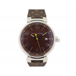 NEUF MONTRE LOUIS VUITTON TAMBOUR Q1111 QUARTZ 39 MM EN ACIER ET TOILE NEW 2490€