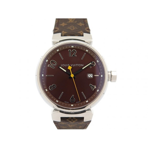 NEUF MONTRE LOUIS VUITTON TAMBOUR Q1111 QUARTZ 39 MM EN ACIER ET TOILE NEW 2490€