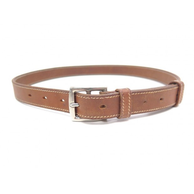 VINTAGE CEINTURE HERMES ETRIVIERE 25 TAILLE 72 EN CUIR NATUREL MARRON BELT 700€