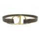 NEUF CEINTURE CHRISTIAN DIOR LOGO CD TAILLE 75 EN CUIR GRAINE MARRON BELT 490€