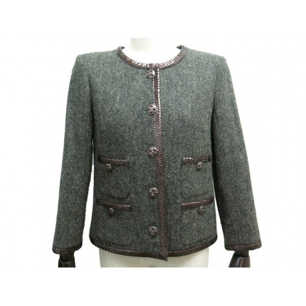 NEUF VESTE CHANEL BOUTONS GRIPOIX TWEED P46377W05361 M 40 EDINBURGH JACKET 6300€