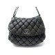 SAC A MAIN CHANEL HOBO EN CUIR MATELASSE NOIR LOGO CC QUILTED BAG PURSE 9700€