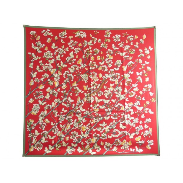 FOULARD CARRE HERMES VOL AMOUREUX DES AZURES CARRE 90 SOIE BOITE SILK SCARF 410€