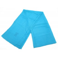 ETOLE HERMES PLUME EN CACHEMIRE & SOIE TURQUOISE ECHARPE FOULARD SCARF 1050€