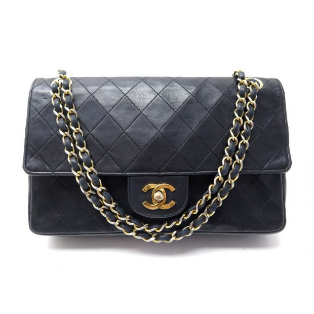 VINTAGE SAC A MAIN CHANEL CLASSIQUE TIMELESS CUIR MATELASSE NOIR HAND BAG 8250€