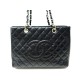 NEUF SAC A MAIN CHANEL CABAS SHOPPING LOGO CC GM CUIR CAVIAR NOIR TOTE BAG 4200€