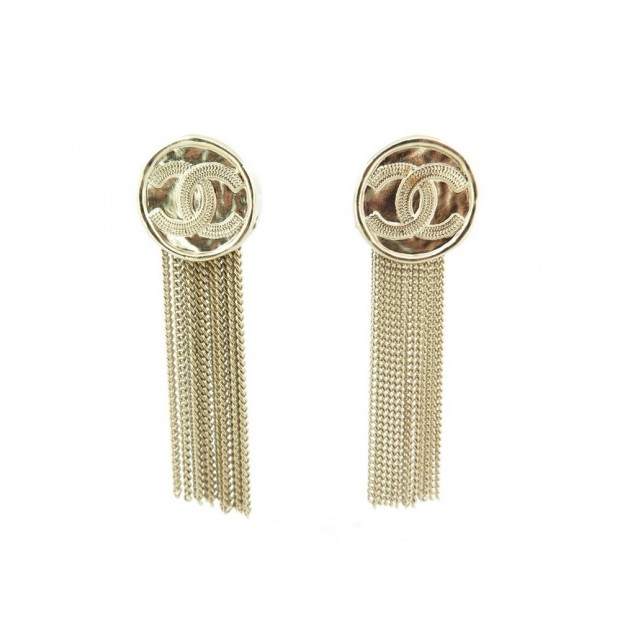 boucles d'oreilles chanel logo cc chaines