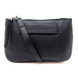 NEUF SAC A MAIN LONGCHAMP 3D L2091772001 BANDOULIERE EN CUIR NOIR HAND BAG 290€