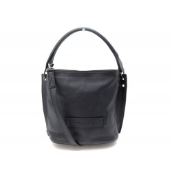 NEUF SAC A MAIN LONGCHAMP 3D L2084772001 BANDOULIERE EN CUIR NOIR HAND BAG 490€