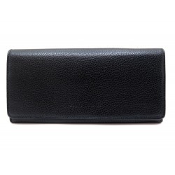 NEUF PORTEFEUILLE LONGCHAMP LE FOULONNE L3044021001 CUIR GRAINE NOIR WALLET 190€