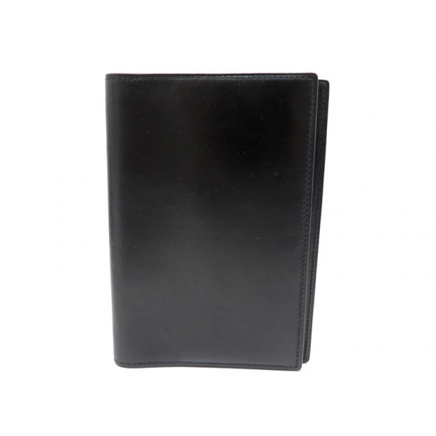 VINTAGE COUVERTURE PORTE AGENDA HERMES PM EN CUIR BOX NOIR DIARY COVER 277€