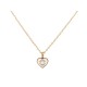 COLLIER HERMES PENDENTIF COEUR 49CM EN METAL DORE HEART NECKLACE PENDANT