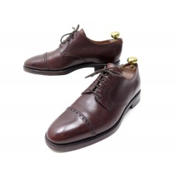 CHAUSSURES JOHN LOBB RUSSELL 7E 41 DERBY BOUT DROIT EN CUIR MARRON SHOES 1530€