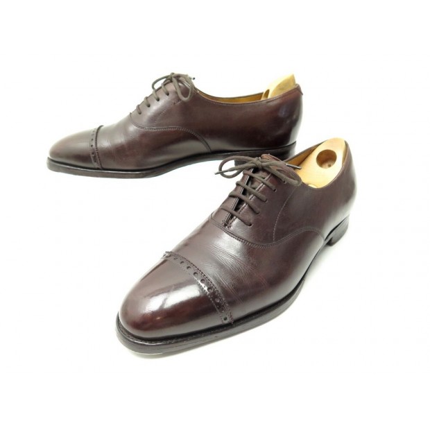 CHAUSSURES JOHN LOBB DOMINGO 7E 41 RICHELIEU CUIR MARRON EMBAUCHOIRS SHOES 1530€