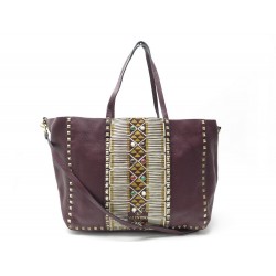 SAC A MAIN VALENTINO GARAVANI TRIBAL ROCKSTUD CABAS CUIR GRAINE TOTE BAG 2950€