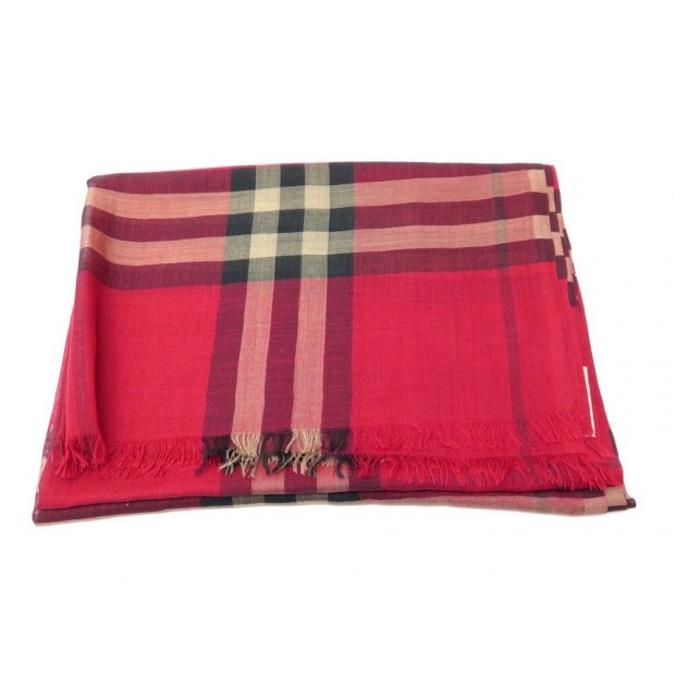 chale burberry echarpe check 80194621 en laine et soie