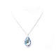 COLLIER BACCARAT FLEURS DE PSYDELIC 2805023 ARGENT MASSIF & BLEU NECKLACE 410€