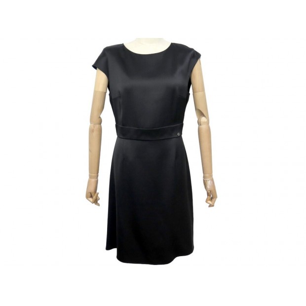 NEUF ROBE CHANEL P38719 TAILLE M 40 EN SOIE NOIR NEW BLACK SILK DRESS 4240€