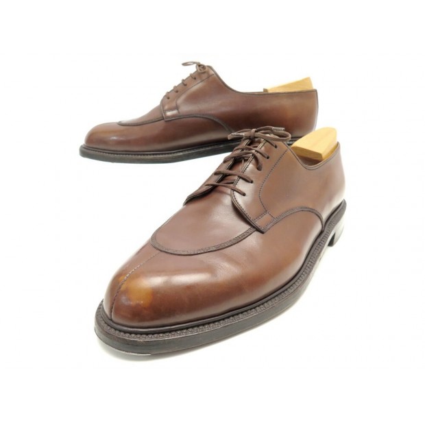 CHAUSSURES JM WESTON DERNY DEMI CHASSE 598 10E 44 CUIR MARRON EMBAUCHOIR 945€