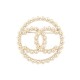 NEUF BROCHE CHANEL 2022 LOGO CC PERLES EN METAL DORE NEW GOLDEN BROOCH 580€