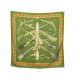 VINTAGE FOULARD HERMES DIANE HALO CARRE 90 EN SOIE VERT KAKI SILK SCARF 410€