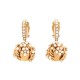 VINTAGE BOUCLES D'OREILLES CHRISTIAN DIOR BOULES PERLES & STRASS DORE EARRINGS